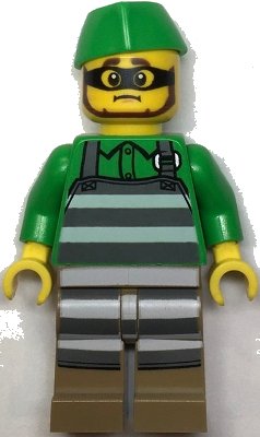 LEGO onderdeel Police - Jail Prisoner Chef with Apron (cty1382)