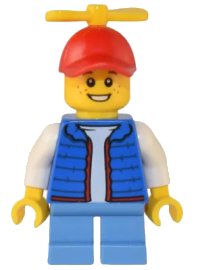 LEGO part Billy - Blue Vest, Tiny Yellow Propeller cty1504