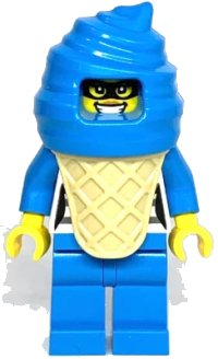 LEGO part Police - Crook Ice, Dark Azure Ice Cream Suit cty1534