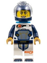 LEGO onderdeel Astronaut - Female,White Spacesuit with Dark Blue Arms, Dark Blue Helmet, Dark Azure Backpack cty1692
