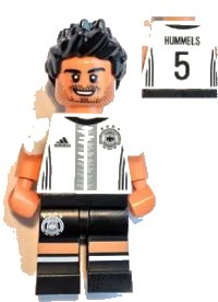 LEGO part Mats Hummels, Deutscher Fussball-Bund / DFB (Minifigure Only without Stand and Accessories) dfb004
