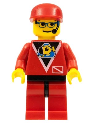 LEGO onderdeel Divers - Control 2, Red Legs with Black Hips, Red Cap (div011)