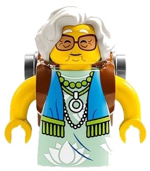 LEGO onderdeel Mrs. Castillo - Reddish Brown and Flat Silver Backpack (drm031)