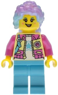 LEGO part Izzie (Isabel Christina Garcia) - Bright Light Yellow and Dark Pink Jacket drm071