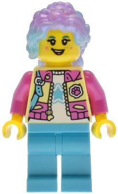 LEGO onderdeel Izzie (Isabel Christina Garcia) - Bright Light Yellow and Dark Pink Jacket (drm071)