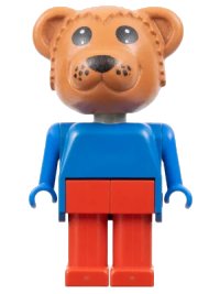 LEGO part Fabuland Bear - Bernard Bear, Red Legs, Blue Top and Arms fab1a