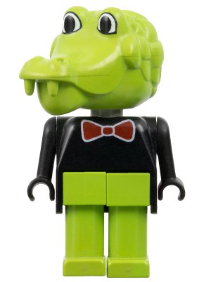 LEGO onderdeel Fabuland Crocodile - Clive Crocodile, Red Bow Tie (fab4c)