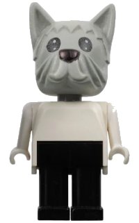 LEGO part Fabuland Dog - Doctor (David) Dog, Light Gray Head fab4g