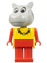 LEGO part Fabuland Hippo - Hanna Hippopotamus, with Necklace fab6f