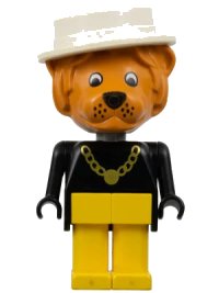 LEGO part Fabuland Lion - Lionel Lion (Mayor), with Necklace and White Hat fab7g