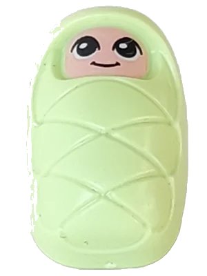 LEGO onderdeel Baby / Infant - with Stud Holder on Back with Smiling Face and Large Eyes Pattern (Baby Ola) (6193930) (frnd0279)