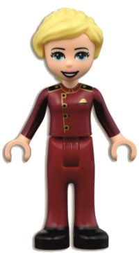 LEGO onderdeel Friends Stephanie - Dark Red Usher Uniform frnd0452