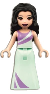 LEGO onderdeel Friends Emma - Lavender and Light Aqua Dress frnd0453