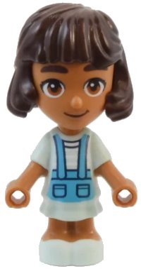 LEGO part Friends Alba - Micro Doll, Light Aqua Dress frnd0699