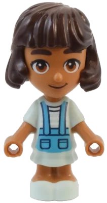 LEGO onderdeel Friends Alba - Micro Doll, Light Aqua Dress (frnd0699)