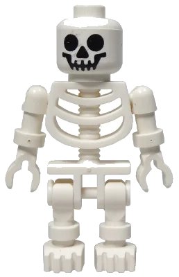LEGO onderdeel Skeleton - Standard Skull, Floppy Arms (gen001)
