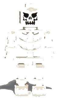 LEGO part Skeleton - Evil Skull, Floppy Arms gen004