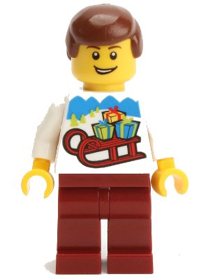 LEGO onderdeel LEGO Kladno PF 2018 Holiday Minifigure Man (gen111)