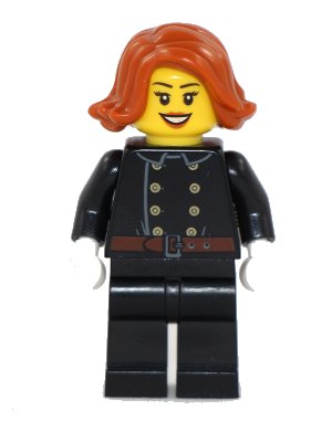 LEGO onderdeel Fire - Jacket with 8 Buttons, Dark Orange Female Hair Short Swept Sideways (hol119)