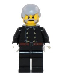 LEGO onderdeel Fire - Jacket with 8 Buttons, Light Bluish Gray Male Hair hol120