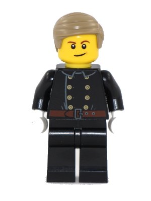 LEGO onderdeel Fire - Jacket with 8 Buttons, Dark Tan Smooth Hair (hol123)