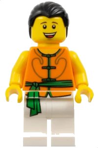 LEGO part Dragon Boat Race Team Green/Orange Member 4 hol156