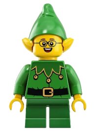 LEGO onderdeel Elf - Green Scalloped Collar with Bells, Glasses hol205