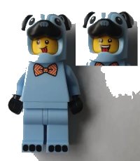 LEGO part Pug Costume Guy - Bow Tie hol245