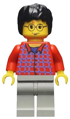LEGO onderdeel Harry Potter - Red Shirt Torso, Light Gray Legs (hp025)