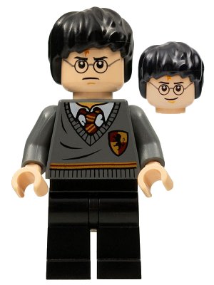 LEGO onderdeel Harry Potter - Gryffindor Stripe and Shield Torso, Black Legs (hp094)