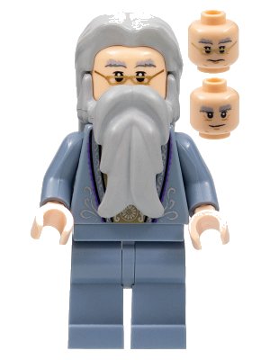 LEGO onderdeel Albus Dumbledore - Sand Blue Outfit with Silver Embroidery (hp099)