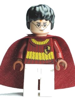 LEGO onderdeel Harry Potter - Dark Red Quidditch Uniform, Light Nougat Head (hp110)