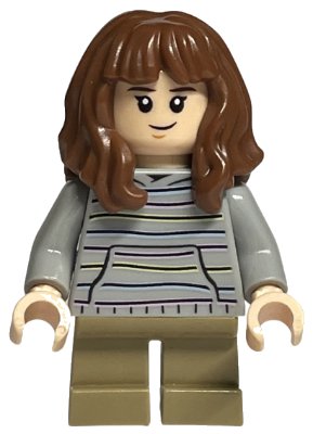LEGO onderdeel Hermione Granger - Light Bluish Gray Sweater with Pastel Stripes (hp156)