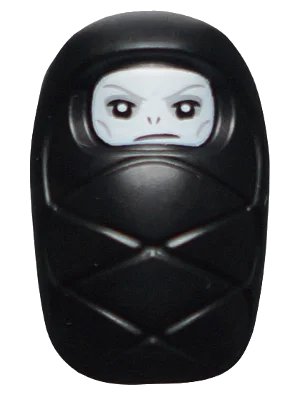 LEGO onderdeel Baby / Infant - with Stud Holder on Back with White Evil Face Pattern (Baby Lord Voldemort) (hp194)
