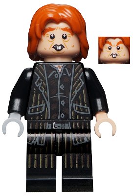 LEGO onderdeel Peter Pettigrew (Wormtail) - Black Suit, Light Bluish Gray Right Hand (hp196)