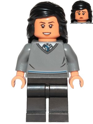 LEGO onderdeel Cho Chang - Dark Bluish Gray Ravenclaw Sweater without Crest, Black Legs (hp223)