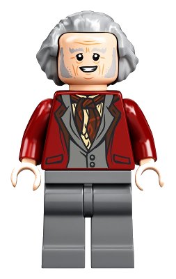 LEGO onderdeel Garrick Ollivander - Dark Red Jacket, Hair Swept Back (hp246)