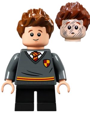 LEGO onderdeel Seamus Finnigan - Gryffindor Sweater with Crest, Black Short Legs (hp268)