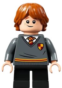 LEGO part Ron Weasley - Gryffindor Sweater with Crest, Black Short Legs hp273