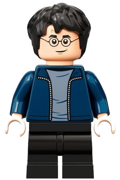 LEGO onderdeel Harry Potter - Dark Blue Open Jacket, Black Medium Legs (hp288)