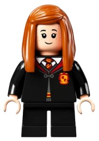 LEGO part Ginny Weasley - Gryffindor Robe Clasped, Black Short Legs hp305
