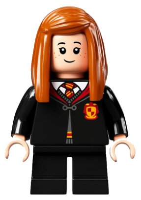 LEGO onderdeel Ginny Weasley - Gryffindor Robe Clasped, Black Short Legs (hp305)