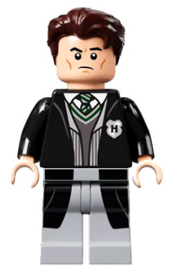 LEGO onderdeel Tom Riddle - Black Long Hogwarts Coat and Vest, Light Bluish Gray Legs (hp311)