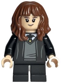 LEGO part Hermione Granger - Hogwarts Robe, Black Tie hp320