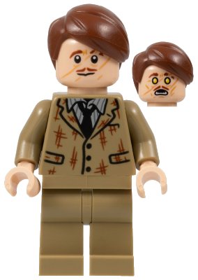 LEGO onderdeel Professor Remus Lupin - Dark Tan Suit, Tattered (hp367)