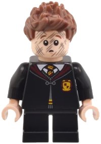 LEGO part Seamus Finnigan - Gryffindor Robe Clasped, Black Short Legs hp491
