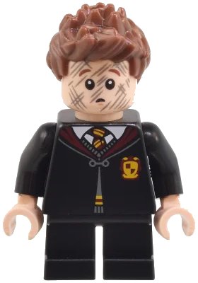 LEGO onderdeel Seamus Finnigan - Gryffindor Robe Clasped, Black Short Legs (hp491)