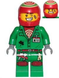 LEGO onderdeel Douglas Elton / El Fuego - Coveralls with Helmet hs041
