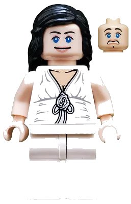 LEGO onderdeel Marion Ravenwood - White Dress Top, White Legs (iaj007)