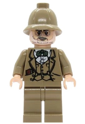 LEGO onderdeel Professor Henry Jones Sr. - Dark Tan Pith Helmet, Diary in Pocket (iaj030)